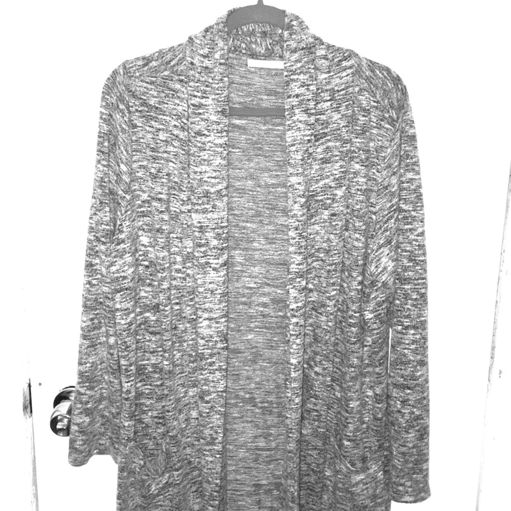 Long gray soft sweater